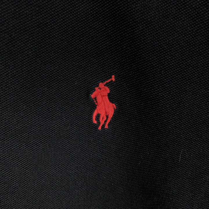 Ralph Lauren POLO RALPH LAUREN CUSTOM SLIM FIT short sleeve polo shirt men's XL equivalent cotton black type Vintage Second Hand