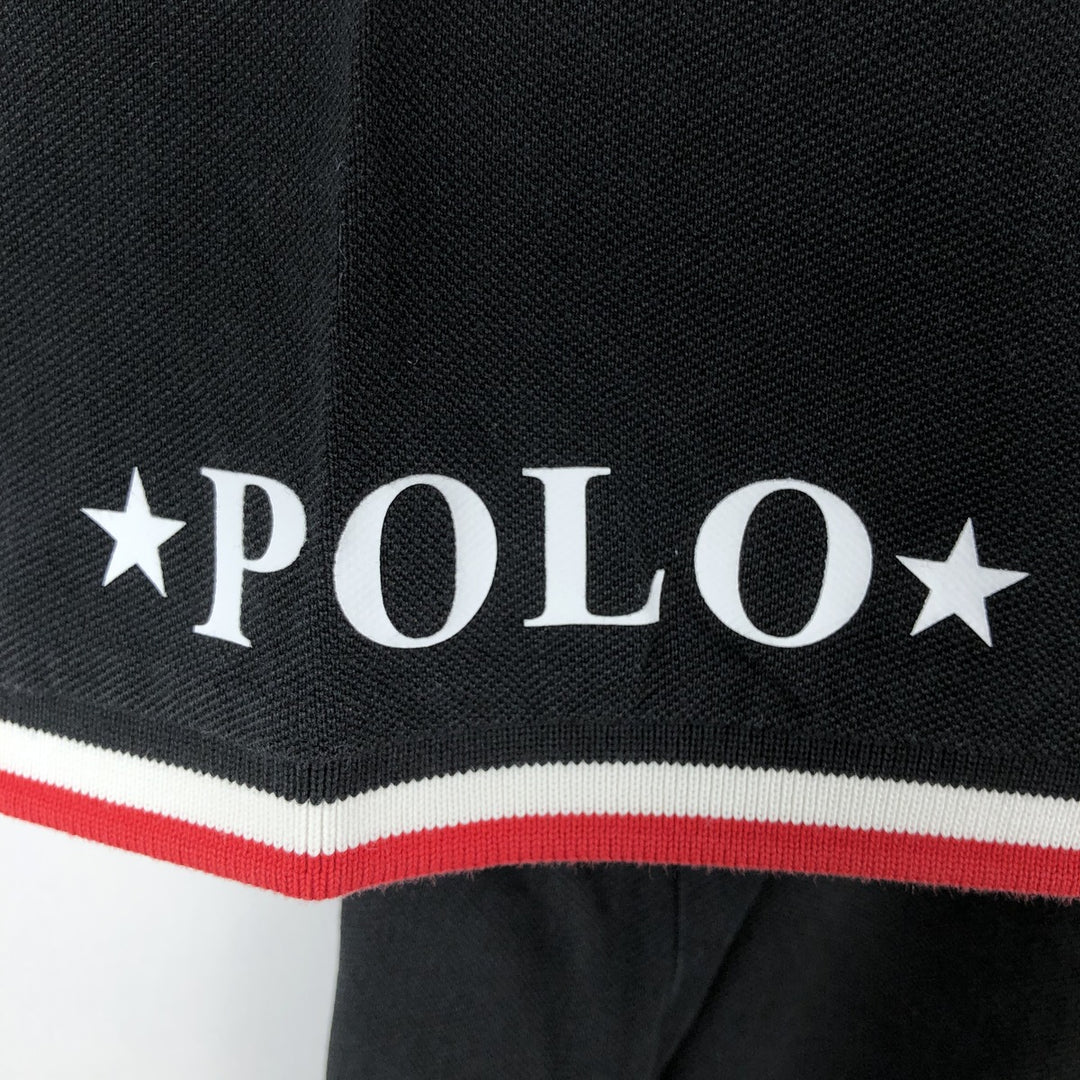 Ralph Lauren POLO RALPH LAUREN CUSTOM SLIM FIT short sleeve polo shirt men's XL equivalent cotton black type Vintage Second Hand