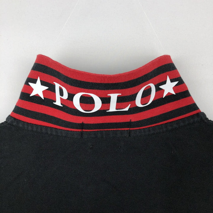 Ralph Lauren POLO RALPH LAUREN CUSTOM SLIM FIT short sleeve polo shirt men's XL equivalent cotton black type Vintage Second Hand