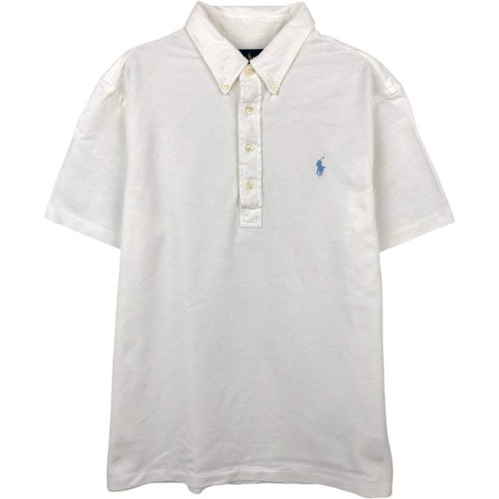 Ralph Lauren short sleeve polo shirt, size L for men cotton white type Vintage Second Hand