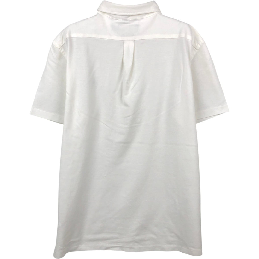 Ralph Lauren short sleeve polo shirt, size L for men cotton white type Vintage Second Hand