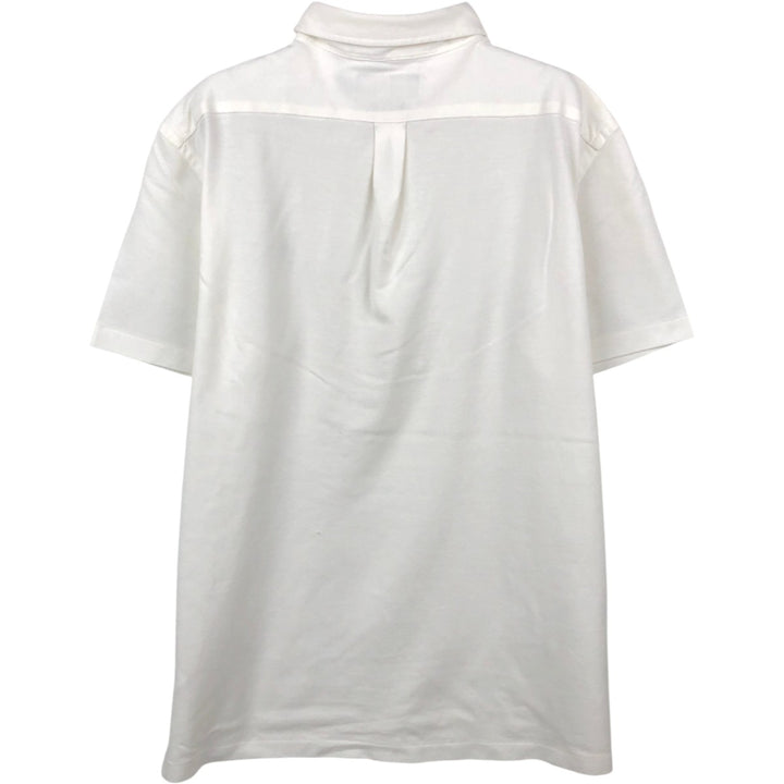 Ralph Lauren short sleeve polo shirt, size L for men cotton white type Vintage Second Hand