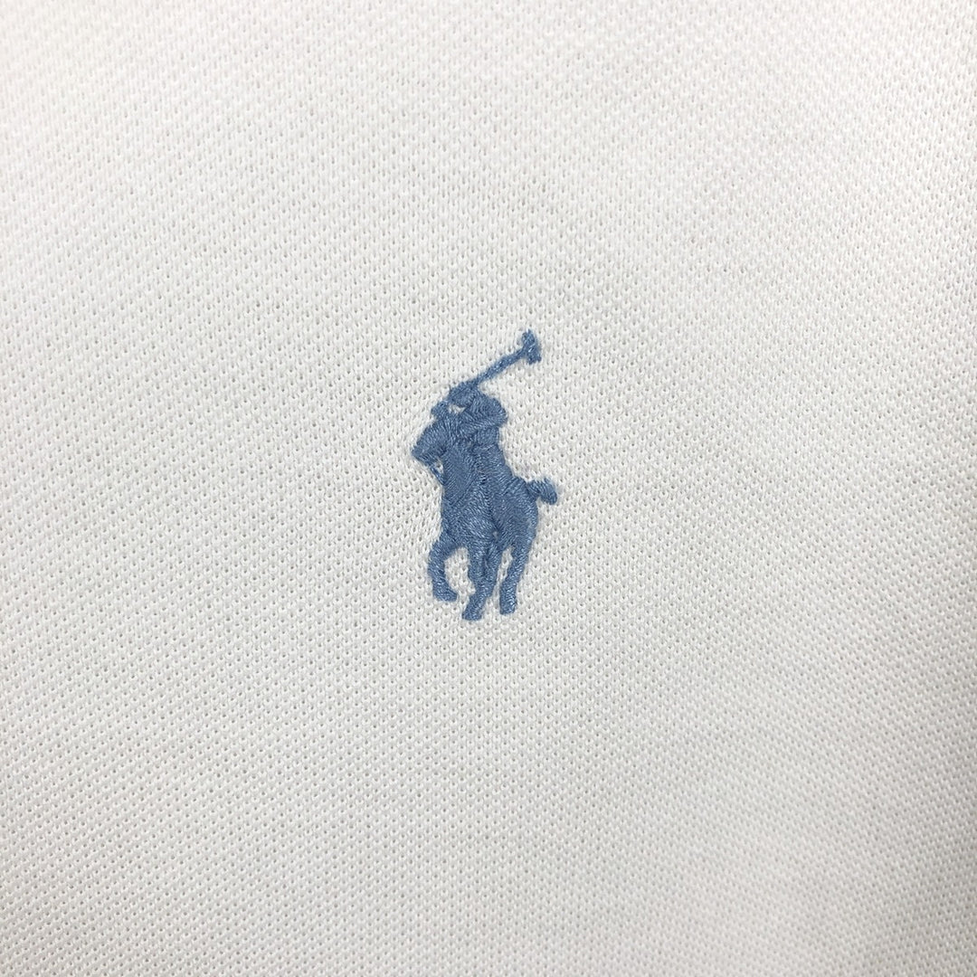 Ralph Lauren short sleeve polo shirt, size L for men cotton white type Vintage Second Hand
