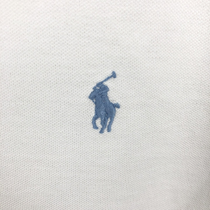 Ralph Lauren short sleeve polo shirt, size L for men cotton white type Vintage Second Hand