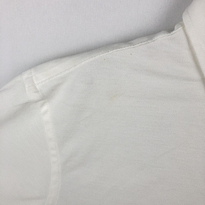 Ralph Lauren short sleeve polo shirt, size L for men cotton white type Vintage Second Hand