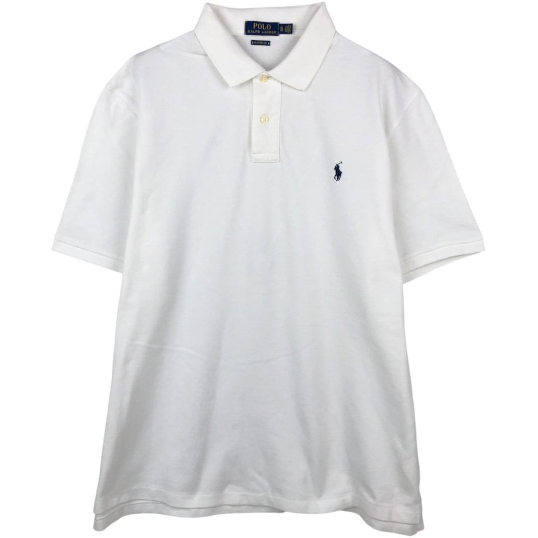 Ralph Lauren POLO RALPH LAUREN CLASSIC FIT short sleeve polo shirt men's XL equivalent cotton white type Vintage Second Hand
