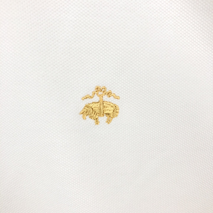 Brooks Brothers Est.1818 Short-Sleeve Polo Shirt, Men's Size M (approx.) cotton white type Vintage Second Hand