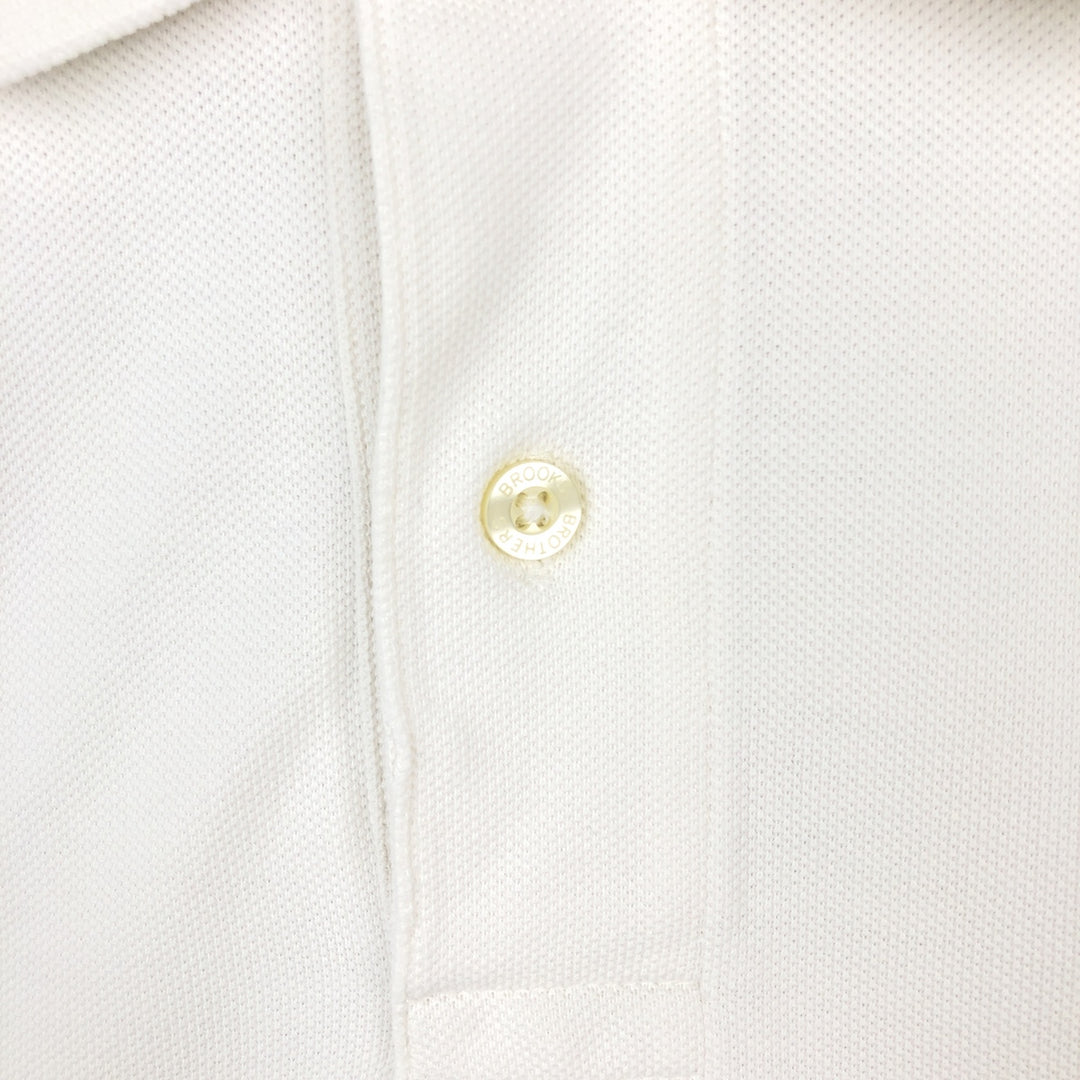 Brooks Brothers Est.1818 Short-Sleeve Polo Shirt, Men's Size M (approx.) cotton white type Vintage Second Hand