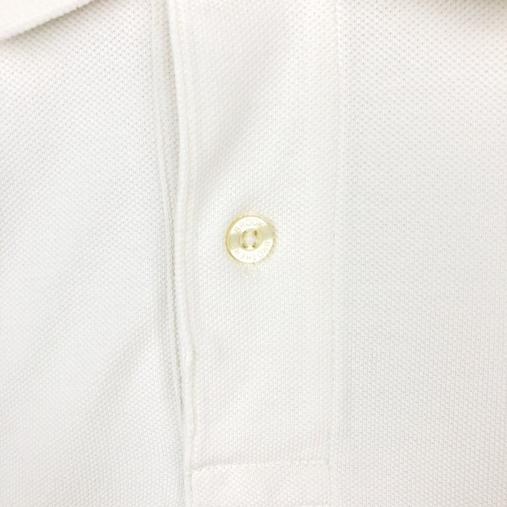 Brooks Brothers Est.1818 Short-Sleeve Polo Shirt, Men's Size M (approx.) cotton white type Vintage Second Hand
