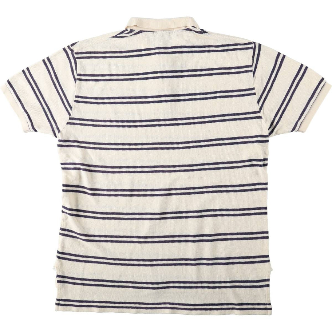 Ralph Lauren POLO by Ralph Lauren short sleeve striped polo shirt, men's size L cotton white type Vintage Second Hand