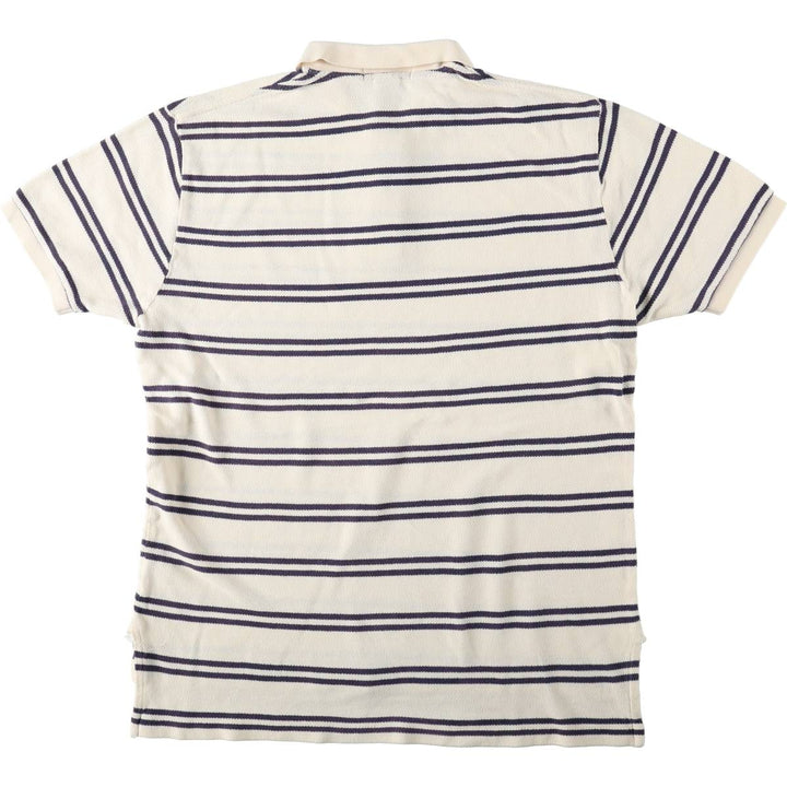 Ralph Lauren POLO by Ralph Lauren short sleeve striped polo shirt, men's size L cotton white type Vintage Second Hand