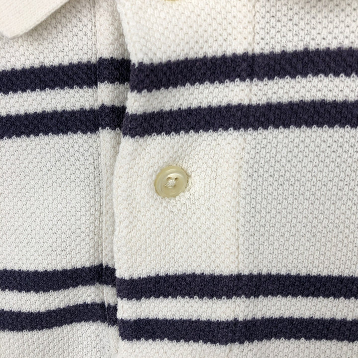 Ralph Lauren POLO by Ralph Lauren short sleeve striped polo shirt, men's size L cotton white type Vintage Second Hand
