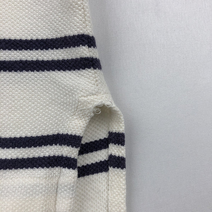 Ralph Lauren POLO by Ralph Lauren short sleeve striped polo shirt, men's size L cotton white type Vintage Second Hand
