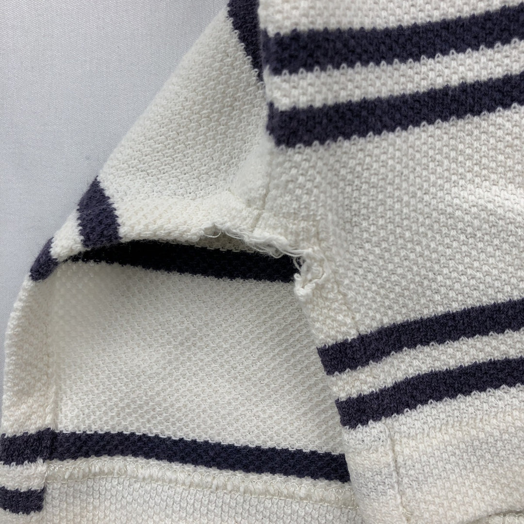 Ralph Lauren POLO by Ralph Lauren short sleeve striped polo shirt, men's size L cotton white type Vintage Second Hand