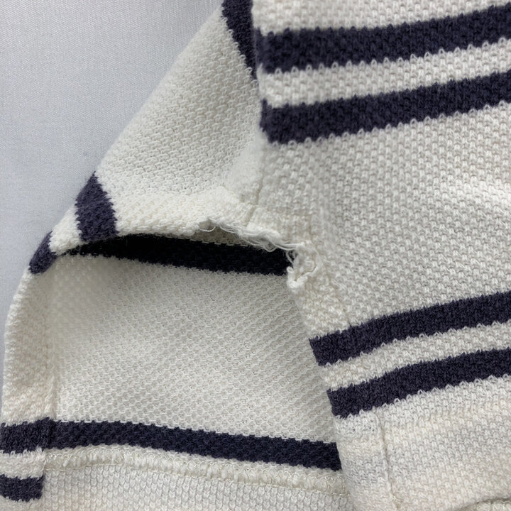 Ralph Lauren POLO by Ralph Lauren short sleeve striped polo shirt, men's size L cotton white type Vintage Second Hand