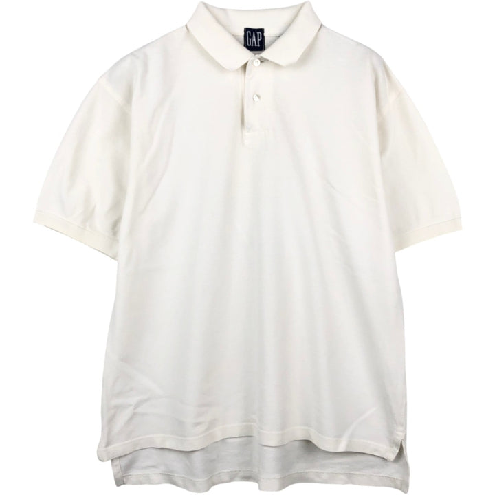 90'S GAP Old Gap Short-Sleeve Polo Shirt, Men's Size M (Equivalent), Vintage cotton white type Vintage Second Hand
