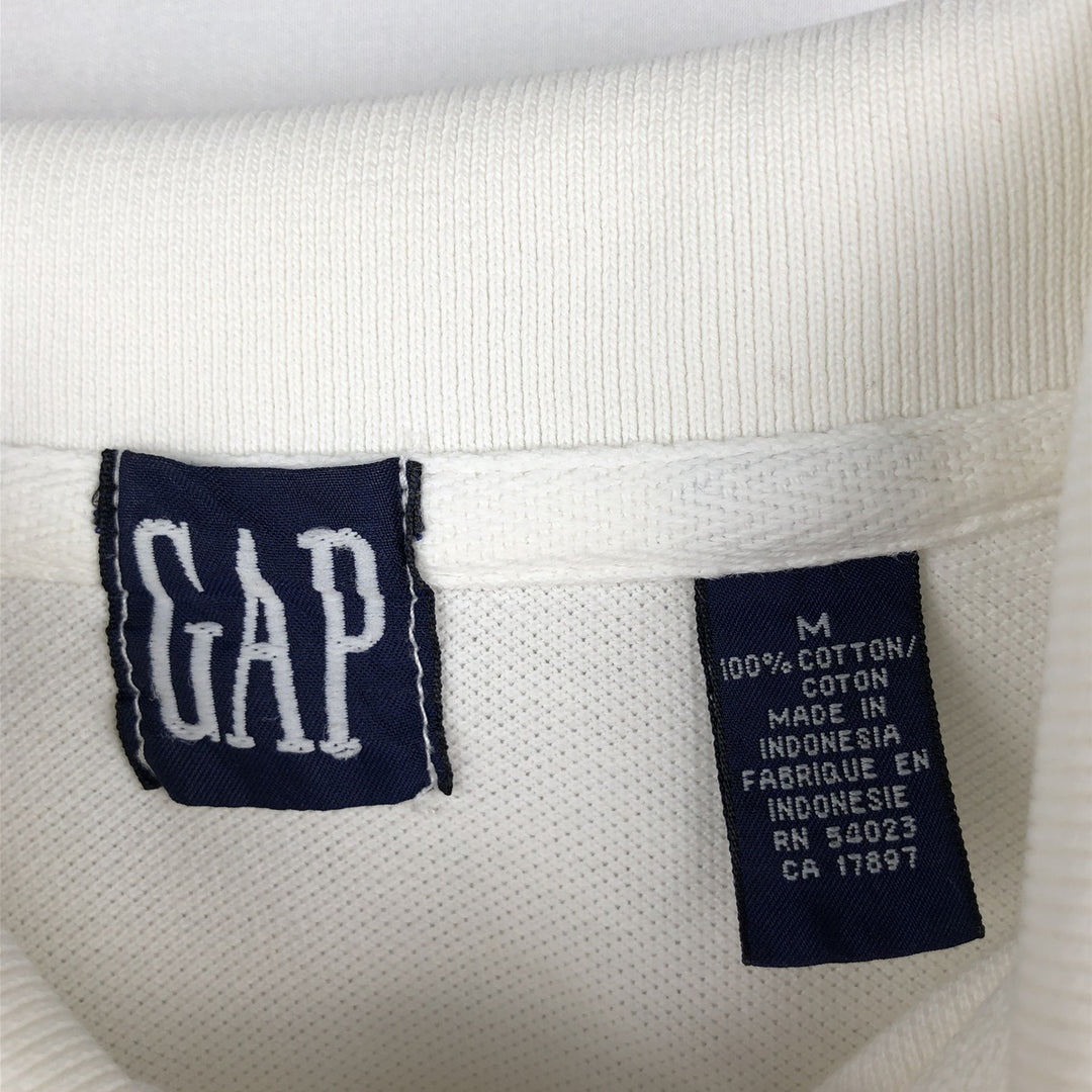 90'S GAP Old Gap Short-Sleeve Polo Shirt, Men's Size M (Equivalent), Vintage cotton white type Vintage Second Hand