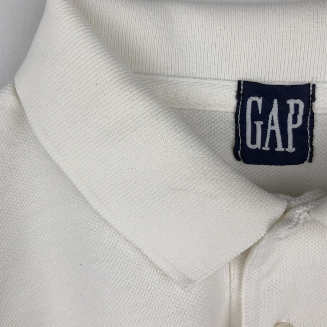 90'S GAP Old Gap Short-Sleeve Polo Shirt, Men's Size M (Equivalent), Vintage cotton white type Vintage Second Hand