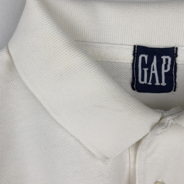 90'S GAP Old Gap Short-Sleeve Polo Shirt, Men's Size M (Equivalent), Vintage cotton white type Vintage Second Hand