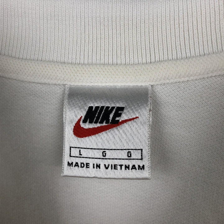 90s-00'S Nike Short-Sleeve Polo Shirt, Men's Size L (Equivalent), Vintage cotton white type Vintage Second Hand