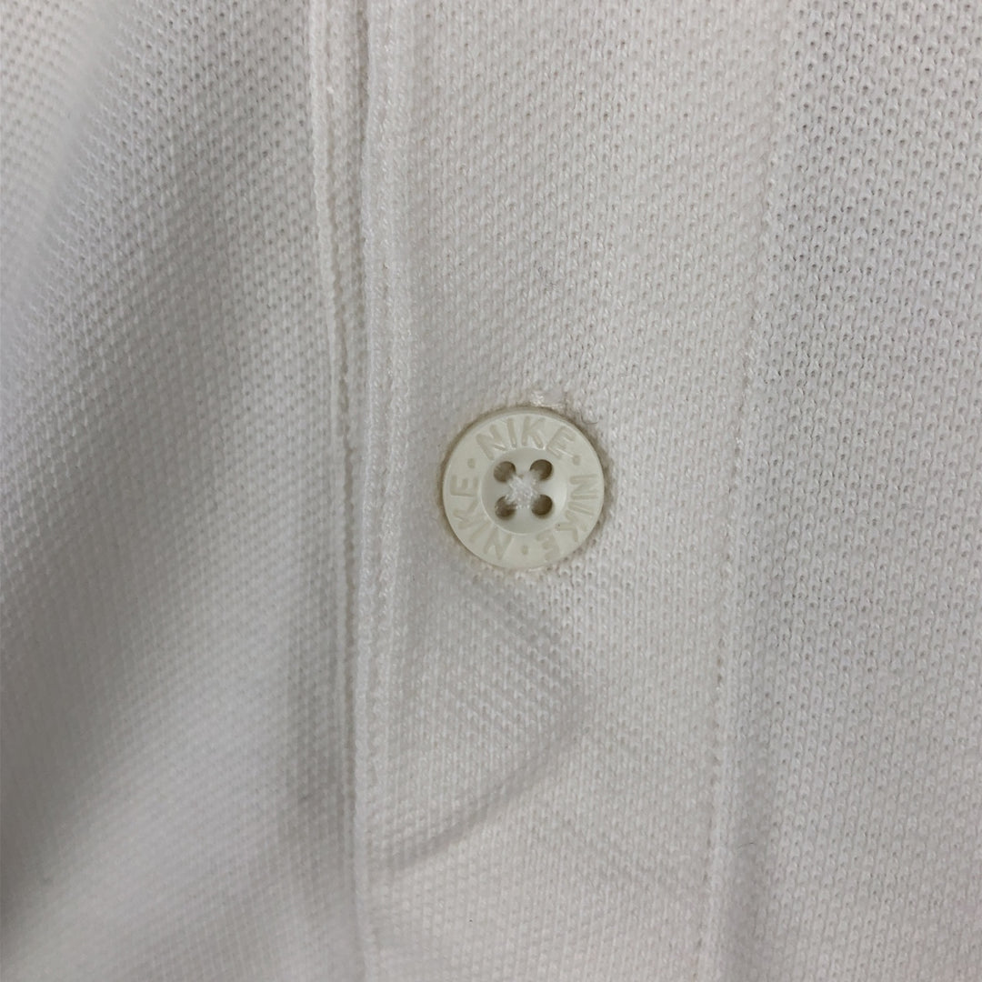90s-00'S Nike Short-Sleeve Polo Shirt, Men's Size L (Equivalent), Vintage cotton white type Vintage Second Hand