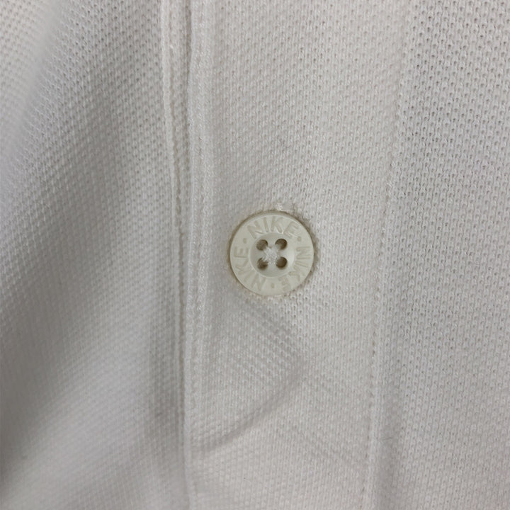 90s-00'S Nike Short-Sleeve Polo Shirt, Men's Size L (Equivalent), Vintage cotton white type Vintage Second Hand