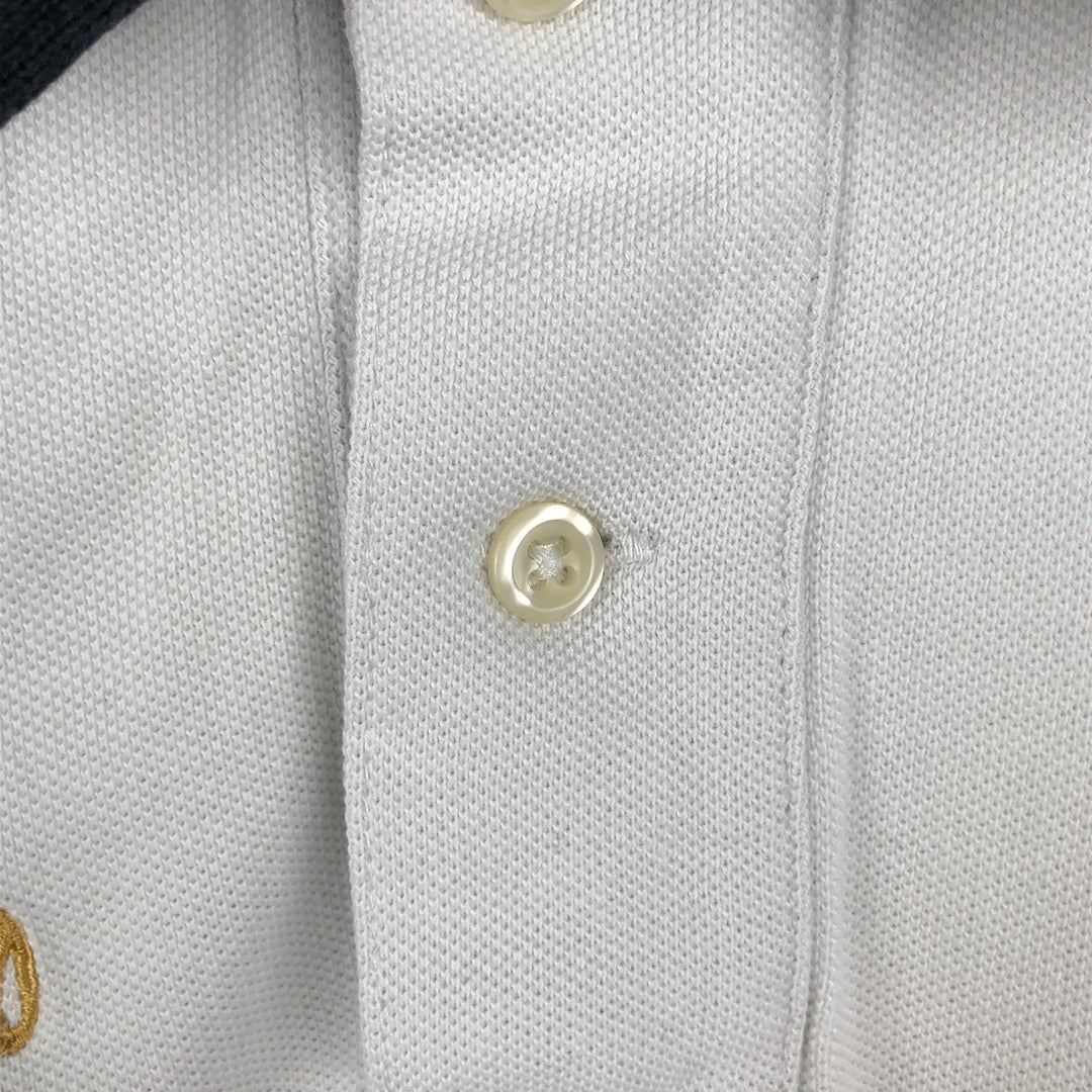 Ralph Lauren POLO RALPH LAUREN CUSTOM FIT Big Pony Short Sleeve Polo Shirt, Men's Size Medium cotton white type Vintage Second Hand