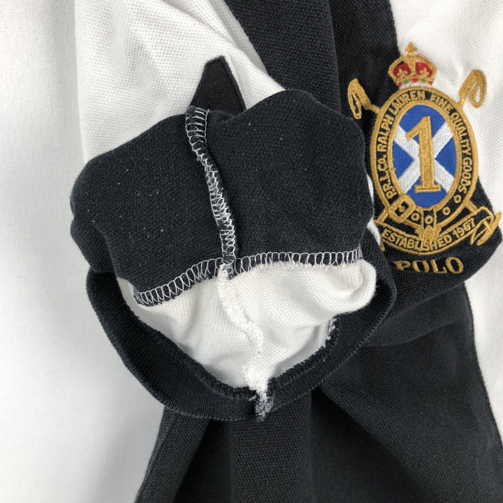 Ralph Lauren POLO RALPH LAUREN CUSTOM FIT Big Pony Short Sleeve Polo Shirt, Men's Size Medium cotton white type Vintage Second Hand