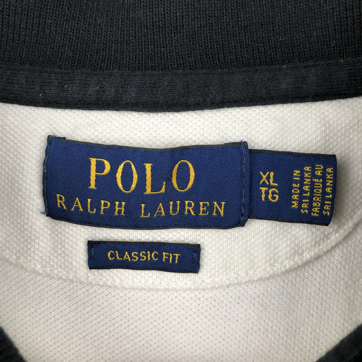 Ralph Lauren POLO RALPH LAUREN CLASSIC FIT short sleeve polo shirt men's XL equivalent cotton white type Vintage Second Hand