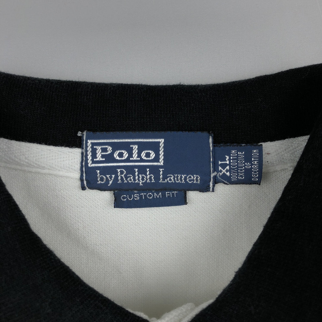 Ralph Lauren POLO by Ralph Lauren CUSTOM FIT Big Pony Short Sleeve Polo Shirt Men's XL cotton white type Vintage Second Hand