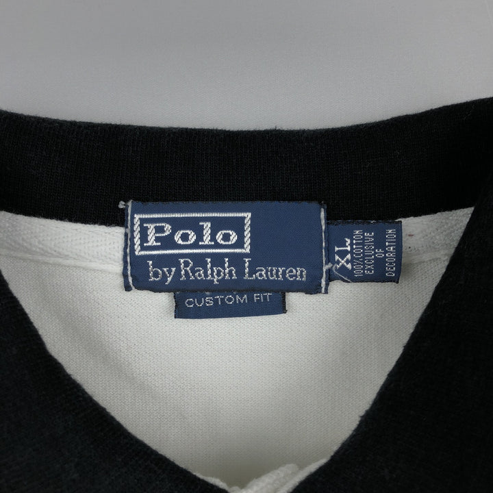 Ralph Lauren POLO by Ralph Lauren CUSTOM FIT Big Pony Short Sleeve Polo Shirt Men's XL cotton white type Vintage Second Hand