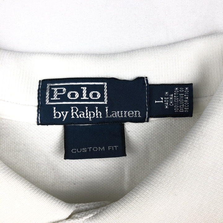 Ralph Lauren POLO by Ralph Lauren CUSTOM FIT Big Pony Short Sleeve Polo Shirt Men's L size cotton white type Vintage Second Hand