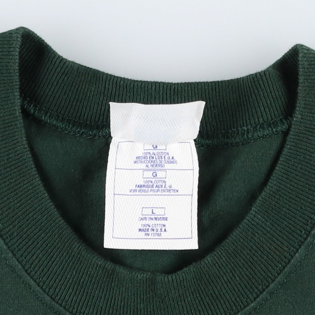 90'S PRO PLAYER NFL GREEN BAY PACKERS Logo T-Shirt, Made in USA, Men's Size L (approx.), Vintage cotton Green type dark green Vintage Second Hand