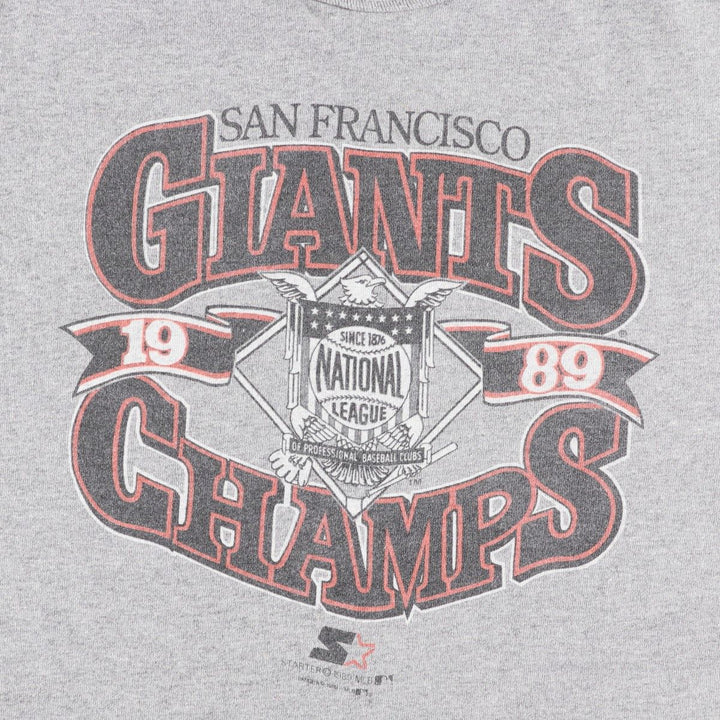 80'S Starter MLB San Francisco Giants Sports Print T-Shirt, Made in USA, Men's Size M (Equivalent), Vintage cotton gray type Vintage Second Hand