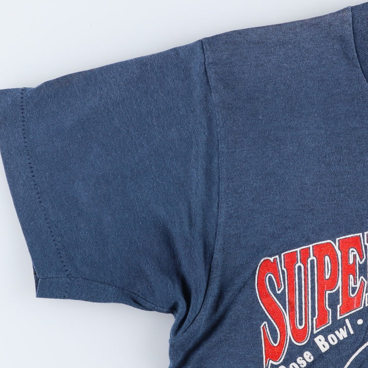 80'S Screen Stars New York Giants SUPER BOWL XXI Sports T-Shirt, Women's Size M (Equivalent), Vintage cotton Navy blue Vintage Second Hand