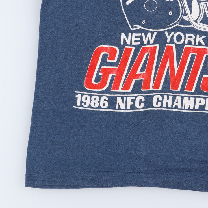 80'S Screen Stars New York Giants SUPER BOWL XXI Sports T-Shirt, Women's Size M (Equivalent), Vintage cotton Navy blue Vintage Second Hand