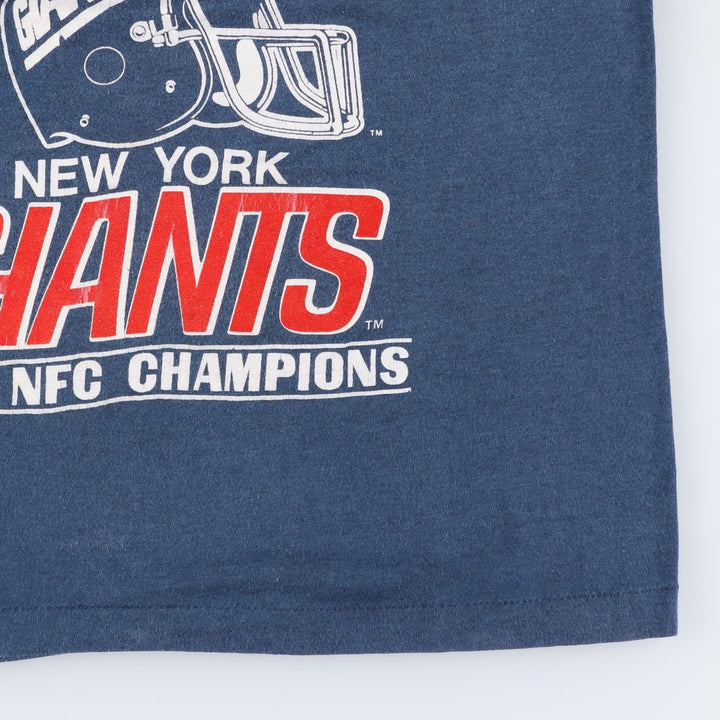 80'S Screen Stars New York Giants SUPER BOWL XXI Sports T-Shirt, Women's Size M (Equivalent), Vintage cotton Navy blue Vintage Second Hand