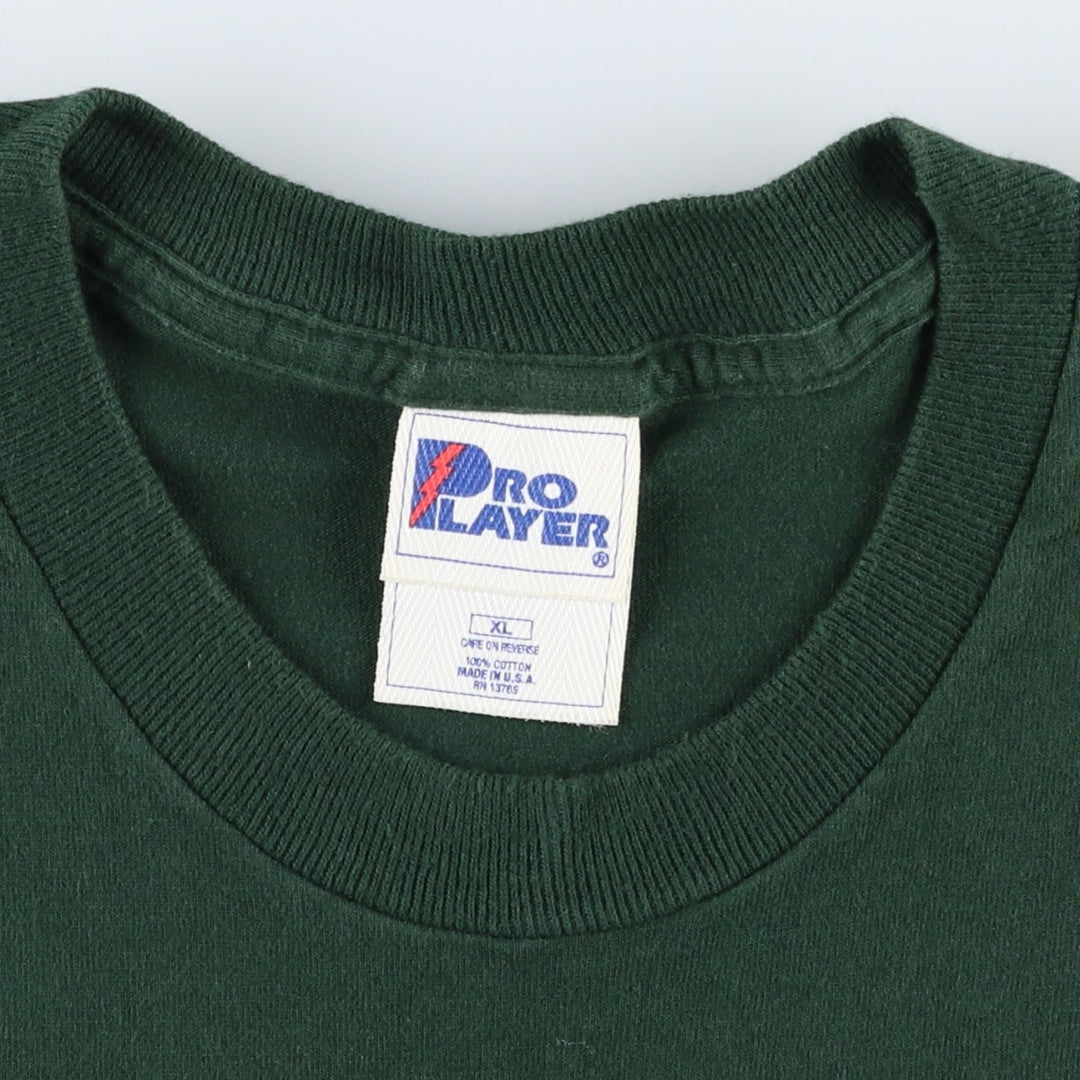 90'S PRO PLAYER NFL Green Bay Packers SUPER BOWL XXXI Sports Print T-Shirt, Made in USA, Men's XL equivalent. cotton Green type dark green Vintage Second Hand