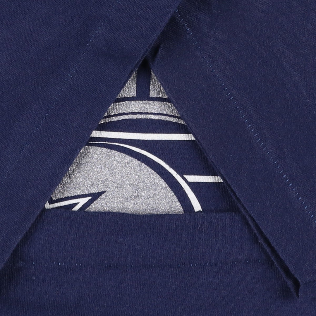 90'S Fruit of the Loom NFL Dallas Cowboys sports print t-shirt, made in USA, men's size XL (approx.) cotton navy blue type Vintage Second Hand