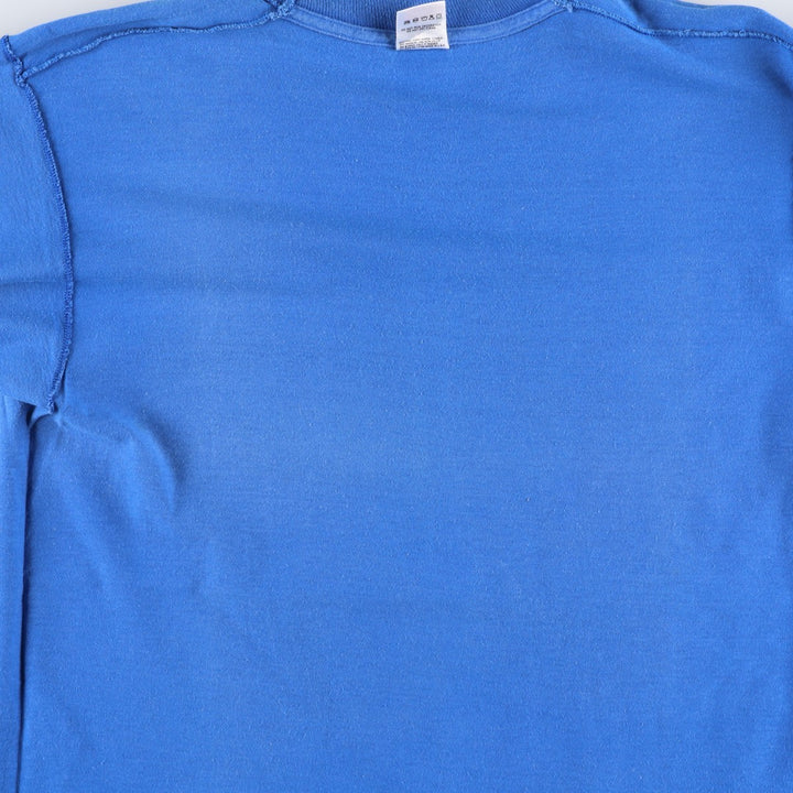90'S Logo 7 NFL Denver Broncos Logo Print T-Shirt, Made in USA, Men's Size L (approx.), Vintage cotton blue type Vintage Second Hand