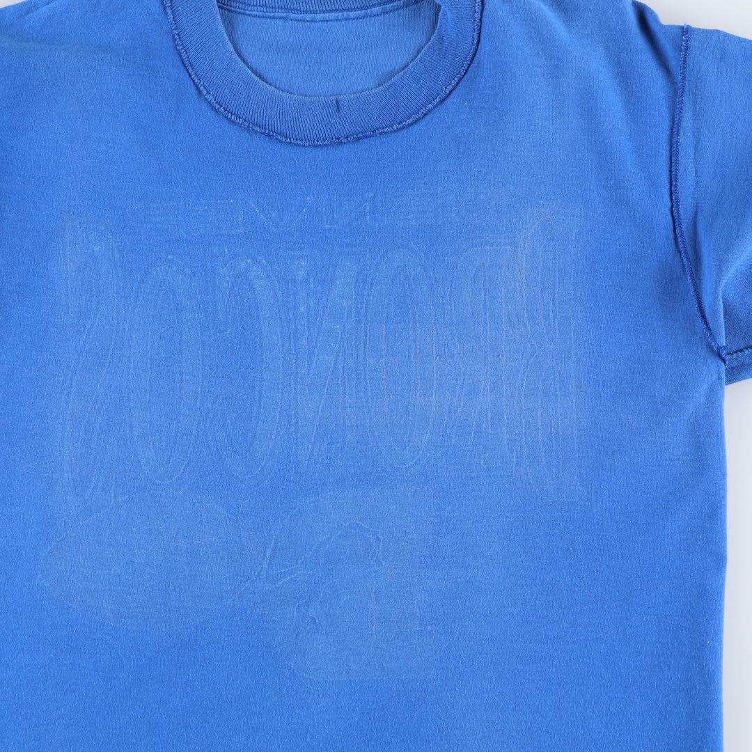 90'S Logo 7 NFL Denver Broncos Logo Print T-Shirt, Made in USA, Men's Size L (approx.), Vintage cotton blue type Vintage Second Hand