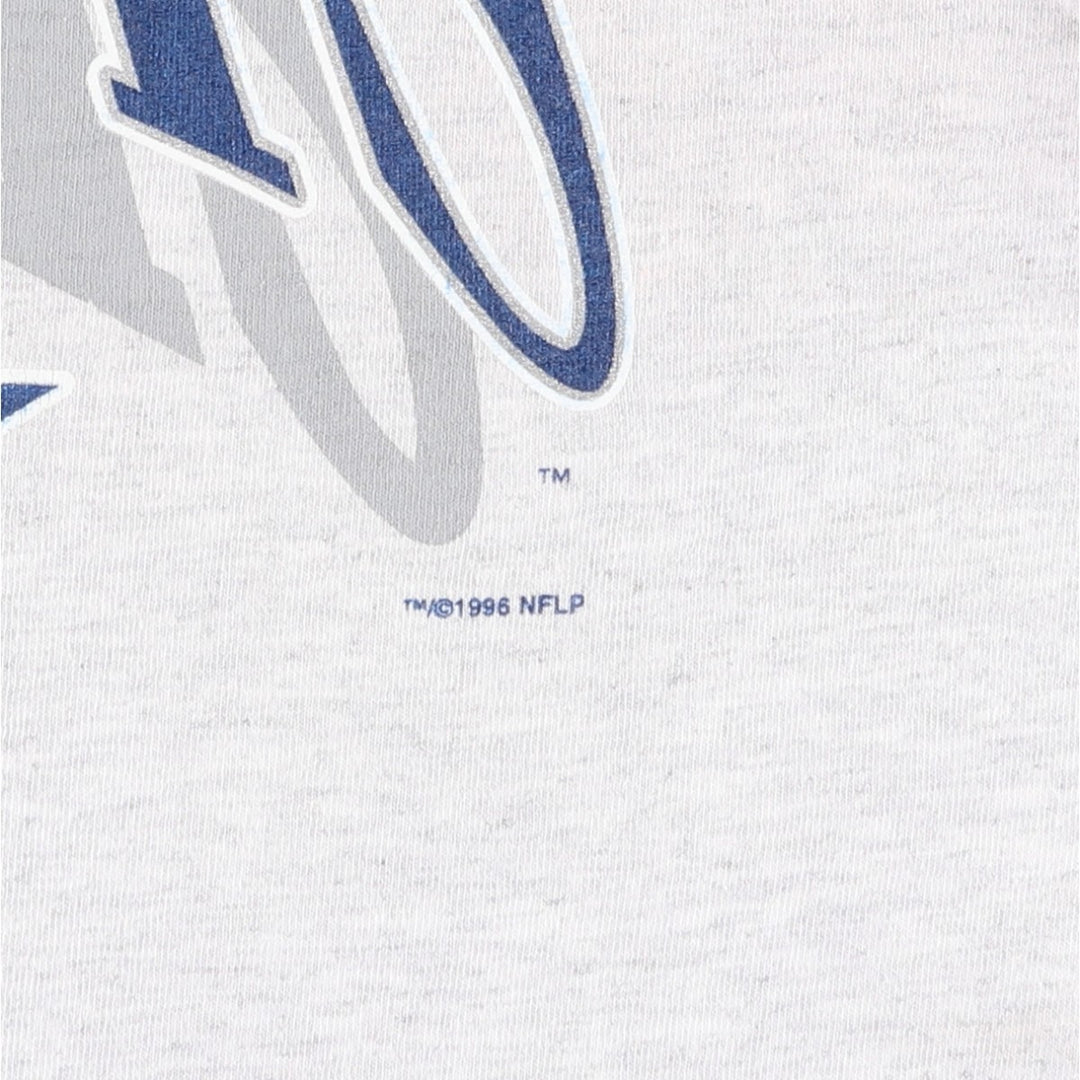 90'S Hanes Heavyweight NFL Dallas Cowboys Logo Print T-Shirt, Made in USA, Men's XL (approx.) cotton gray type Vintage Second Hand