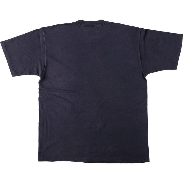 90'S WAULDRON SPORTS Large Print College T-Shirt, Men's XL (approx.), Vintage cotton black type Vintage Second Hand