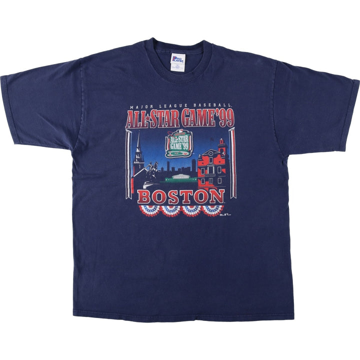 90'S PRO PLAYER ALL STAR GAME '99 Sports Print T-Shirt, Men's XXL equivalent, Vintage cotton navy blue type Vintage Second Hand