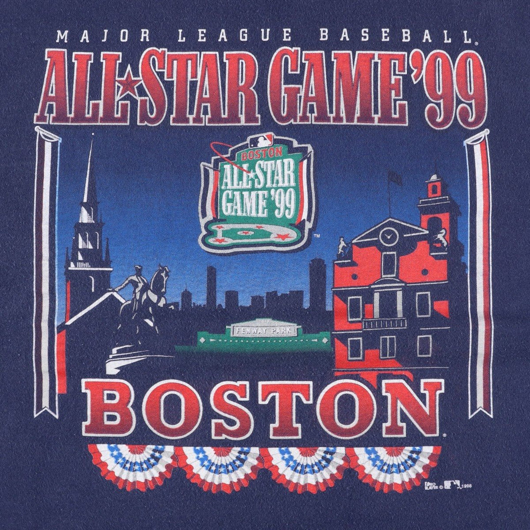 90'S PRO PLAYER ALL STAR GAME '99 Sports Print T-Shirt, Men's XXL equivalent, Vintage cotton navy blue type Vintage Second Hand