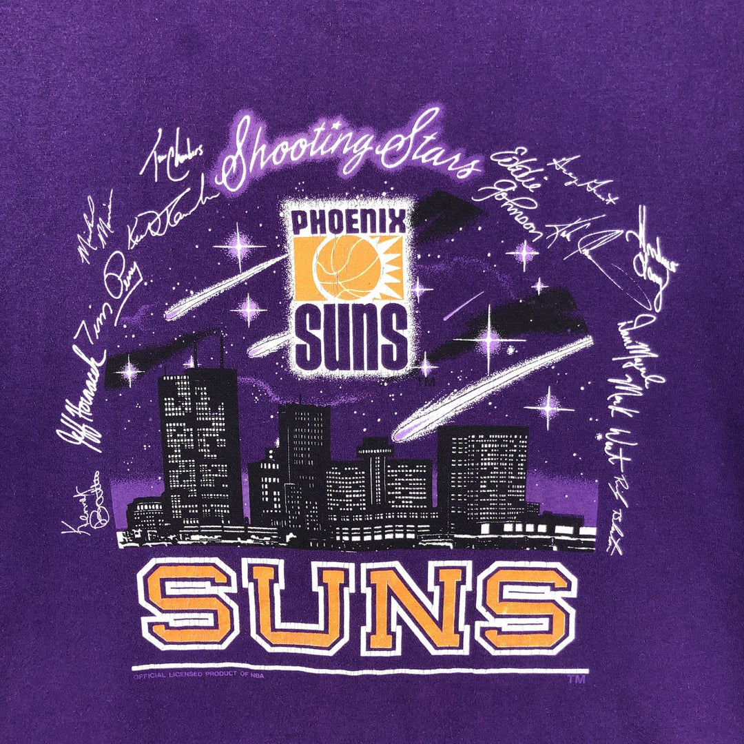 Vintage 90'S NBA Phoenix Suns sports print T-shirt, men's size L (approx.). unclear purple type Vintage Second Hand