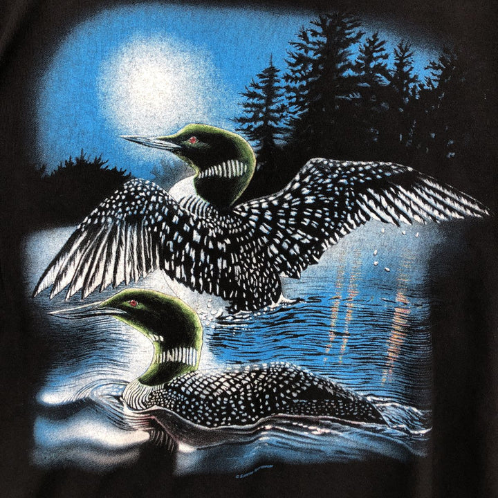 90'S Caribbean Dream Camo Pattern Animal T-Shirt, Made in El Salvador, Men's Size L (Equivalent), Vintage cotton black type Vintage Second Hand