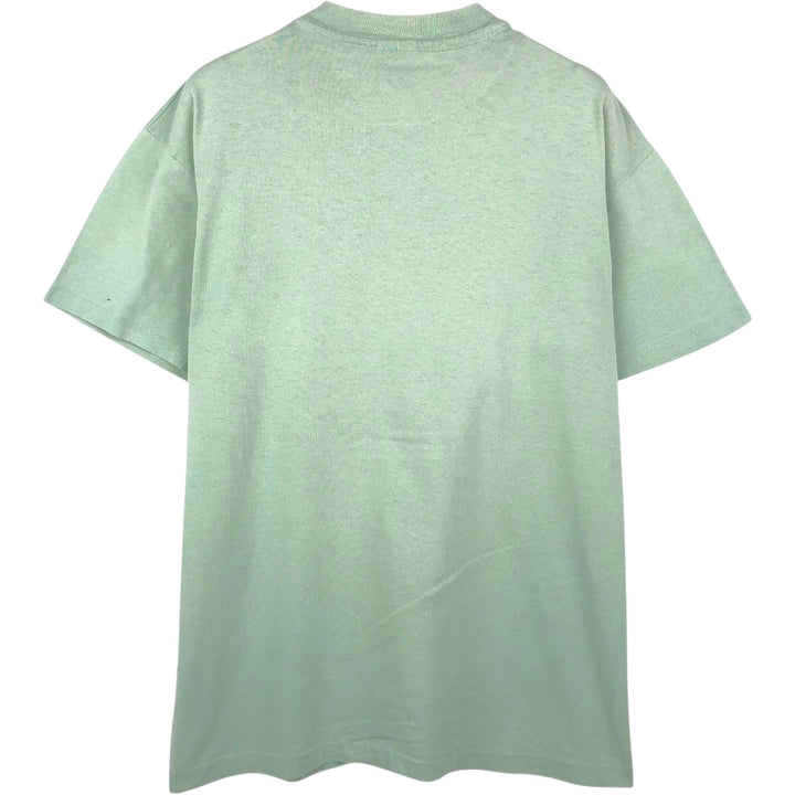 90'S Anvil Orca Pattern Animal T-Shirt, Made in USA, Men's Size L (Equivalent), Vintage cotton Mint green Vintage Second Hand