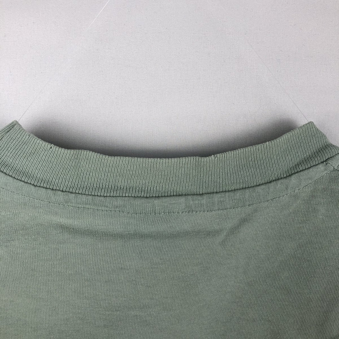 90'S Anvil Orca Pattern Animal T-Shirt, Made in USA, Men's Size L (Equivalent), Vintage cotton Mint green Vintage Second Hand