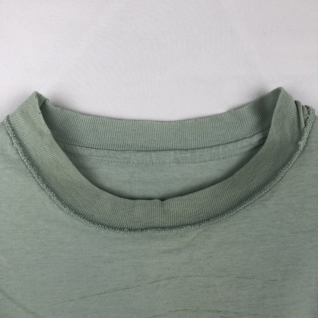 90'S Anvil Orca Pattern Animal T-Shirt, Made in USA, Men's Size L (Equivalent), Vintage cotton Mint green Vintage Second Hand